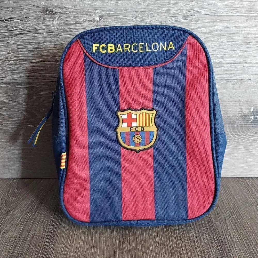 FCB Football Club Barcelona Kids Mini Stripped Backpack Zipper Soccer